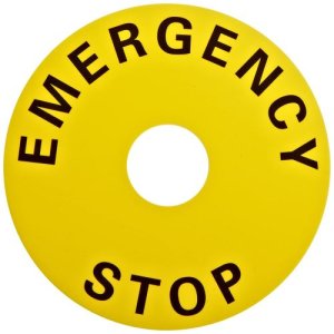 Emergency Stop Plate (Label)